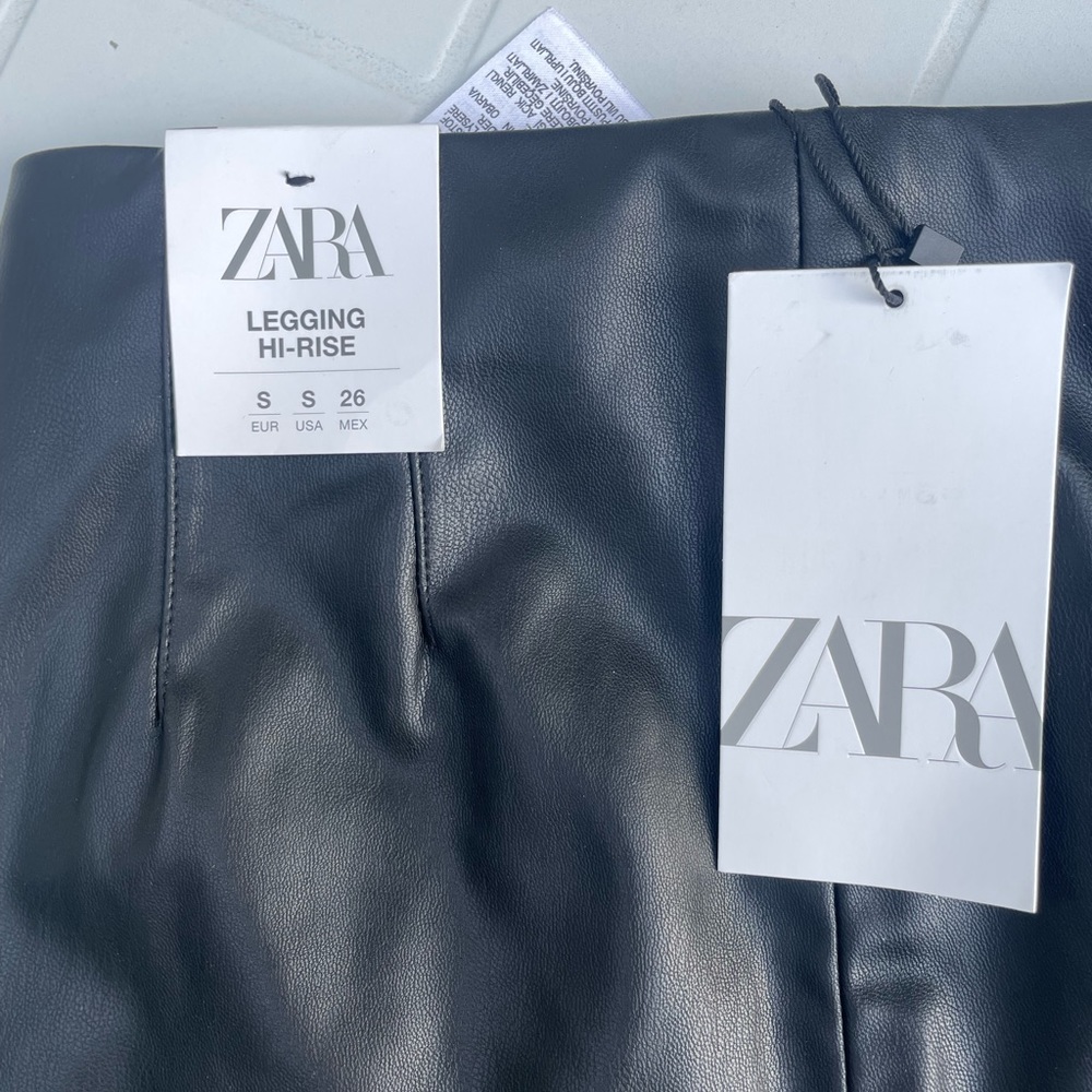 Never worn faux leggings from Zara - size small - tags still on.